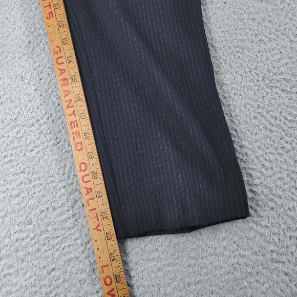Theory Pants Womens 10 Black Pinstripe Treeca Pull On Fairfield Knit Dress Pants - Picture 11 of 15